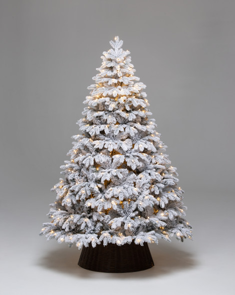 Искусственная елка Камчатская заснеженная 180 см., 330 теплых белых Led ламп., литая хвоя+пвх, ЕлкиТорг (134180) оптом