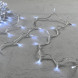 Светодиодная нить 100 холодных белых LED ламп, 10 м., 220-230В., прозрачный провод ПВХ, LTC (PST100-10-2W) 