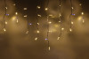 Светодиодная гирлянда бахрома 108 теплых белых LED ламп, 3*0.6 м., 220В, мерцание, белый резиновый провод, Teamprof (TPF-i3*0.6F-RW/WW)