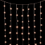 Светодиодный занавес 2*2 м., 400 экстра теплых белых LED ламп, облегченный, прозрачный провод ПВХ, LTC (PCL400NOT-10-2EWW)  