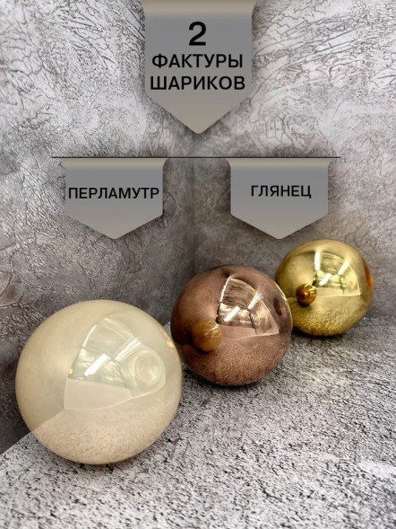 Набор стеклянных шаров Шоколадное ассорти 42 шт., Christmas DeLuxe (14818) 