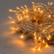 Светодиодная нить 100 экстра теплых белых LED ламп, 10 м., 220-230В., прозрачный провод ПВХ, LTC (PST100-10-2EWW) 