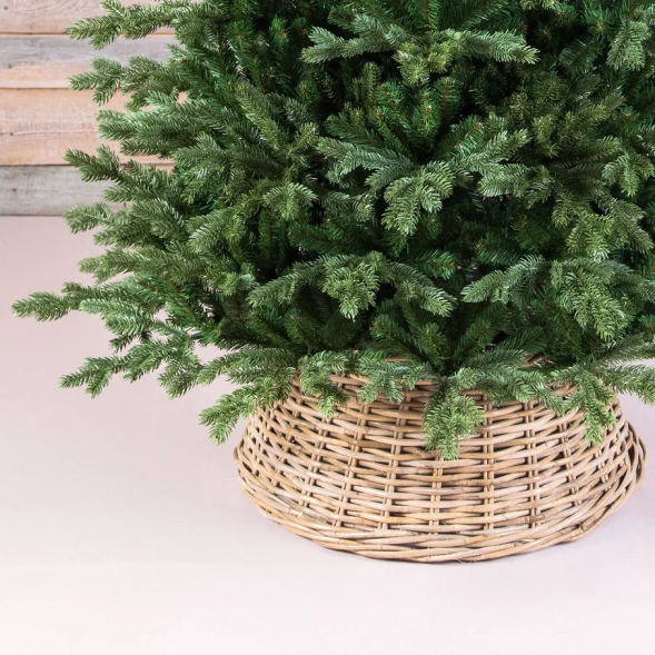 Корзина для декорирования подставки 28х65 см., светло-коричневая, Christmas DeLuxe (83792) 