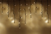 Светодиодная бахрома 108 теплых белых LED ламп, 3*0.6 м., 220В, статика, черный резиновый провод, Teamprof (TPF-i3*0.6-RB/WW)