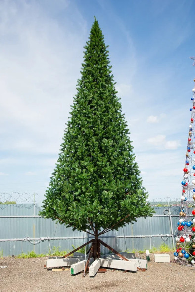 Уличная искусственная елка Альпийская зеленая 17 м., ствольная, ПВХ, Green Trees (GT17APVC) 