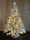 Искусственная елка Александрийская заснеженная 90 см., 70 теплых-белых Led ламп, 100% литая хвоя, ЕлкиТорг (209090)