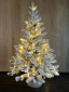 Искусственная елка Александрийская заснеженная 90 см., 70 теплых-белых Led ламп, 100% литая хвоя, ЕлкиТорг (209090) оптом