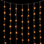 Светодиодный занавес 2*2 м., 400 желтых LED ламп, облегченный, прозрачный провод ПВХ, LTC (PCL400NOT-10-2Y)