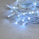 Светодиодная гирлянда с колпачком 75 холодных белых LED ламп 10 м., 24В., белый каучуковый провод, IP65, LTC (LL75-8-1W) 