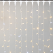Светодиодный занавес с колпачком 2*3 м., 600 теплых белых LED ламп, с мерцанием белого диода, 220В., прозрачный провод ПВХ, IP65, LTC (PCL602BLWCAP-10-2WW) 