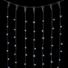 Светодиодный занавес Sealed с супер-мерцанием 2*3 м., 220V., 600 холодных белых LED ламп, черный каучук, Beauty Led (LL602ABL-1-2W)