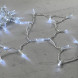 Светодиодная гирлянда с колпачком 100 холодных белых LED ламп 10 м., 24В., прозрачный провод ПВХ, IP65, LTC (PST100CAP-10-1W) 