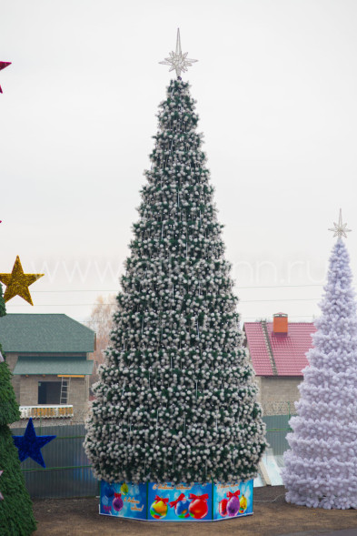 Уличная сосна Уральская зеленая с белыми кончиками 10 м., каркасная, Леска, Green Trees (GT10URLESWK) 