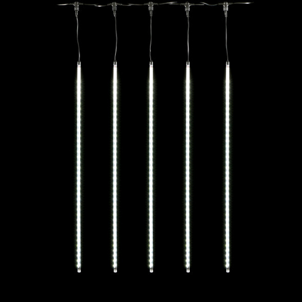 Гирлянда Тающие сосульки 5*1 м., 24V., 480 холодных белых LED ламп, коннектор, черный ПВХ, LTC (CCL480-10-1W) 