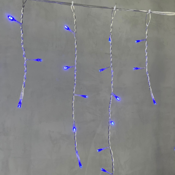 Светодиодная бахрома 4,9*0,5 м., 240 синих LED ламп, прозрачный провод ПВХ, Beauty Led (PIL240-10-2B) 