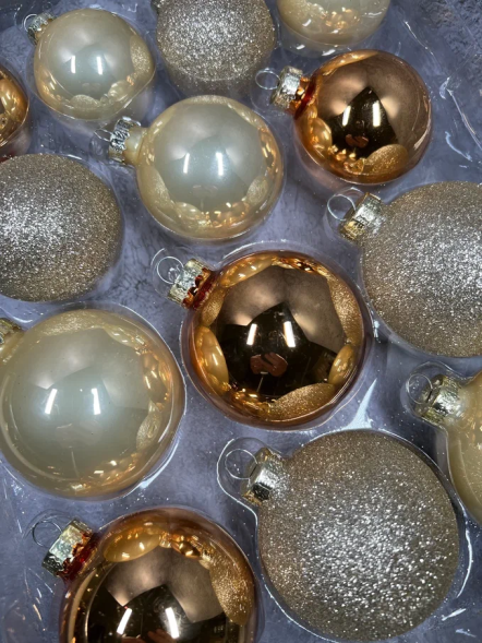 Набор стеклянных шаров Брызги шампанского 42 шт., Christmas DeLuxe (87159) 