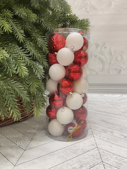 Набор пластиковых шаров Калейдоскоп 60 мм., 35 шт., Christmas DeLuxe (89285) 