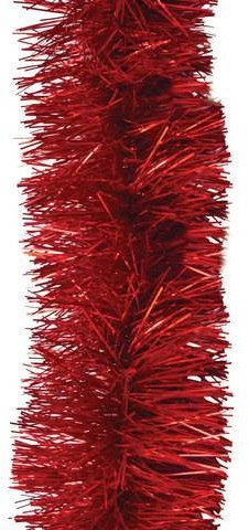 Мишура цвет красный, диаметр 100 мм., длина 3 м., ЕлкиТорг (M100red) 