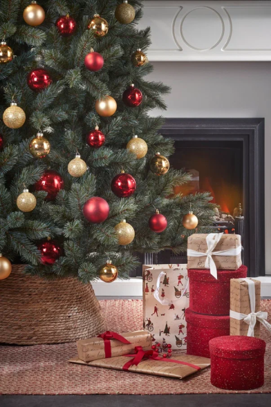 Джутовая корзина под елку 26х58 см., коричневая, Christmas DeLuxe (86497) 