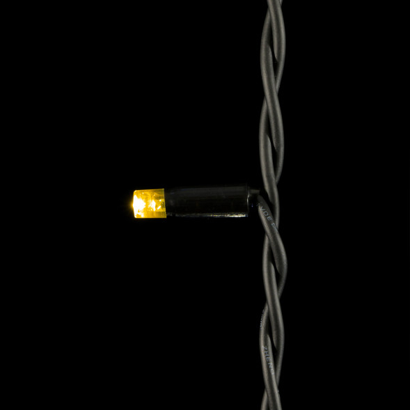 Светодиодный занавес Sealed с супер-мерцанием 2*3 м., 220V., 600 теплых белых LED ламп, черный каучук, Beauty Led (LL602ABL-1-2WW) 