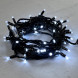 Светодиодная гирлянда с колпачком 75 холодных белых LED ламп 10 м., 24В., черный каучуковый провод, IP65, LTC (LL75-1-1W) 