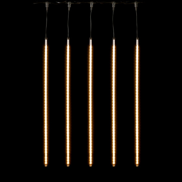 Гирлянда Тающие сосульки 5*1 м., 24V., 480 теплых белых LED ламп, коннектор, черный ПВХ, LTC (CCL480-10-1WW) 