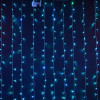 Светодиодный RGB занавес Хамелеон 1.5*2 м., 220V, 200 разноцветных LED ламп, прозрачный ПВХ провод, Rich LED (RL-CS1.5*2-T/ARGB)