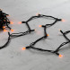Светодиодная гирлянда с колпачком 75 желтых LED ламп 10 м., 24В., черный каучуковый провод, IP65, LTC (LL75-1-1Y) 