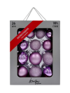 Набор стеклянных шаров Лавандовый микс 26 шт., Christmas DeLuxe (86774)