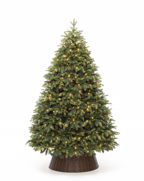 Искусственная елка Богемская 365 см., 1802 теплых белых LED ламп, Литая хвоя+ПВХ, ЕлкиТорг (180365) оптом