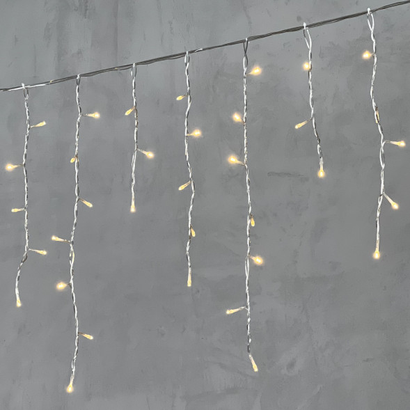 Светодиодная бахрома 4,9*0,5 м., 240 теплых белых LED ламп, прозрачный провод ПВХ, Beauty Led (PIL240-10-2WW) 