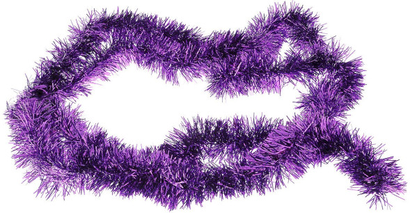 Мишура цвет фиолетовый, диаметр 100 мм., длина 3 м., ЕлкиТорг (M100purp) 