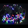 Светодиодная нить с мерцающим диодом 20 м., 220V, 200 разноцветных LED ламп, черный каучук, соединяемая, Winner Light (m.01.7B.200+) 
