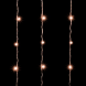 Светодиодный занавес 2*2 м., 400 экстра теплых белых LED ламп, мерцание, облегченный, прозрачный провод ПВХ, LTC (PCL400NOTBLW-10-2EWW) 