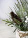 Новогодняя настольная композиция с белыми ягодами и шишкой 35 см., Christmas DeLuxe (89295) 