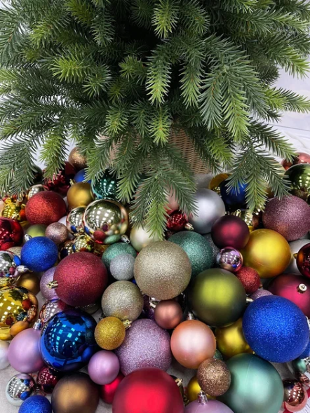 Набор пластиковых шаров Гамма 46 шт., красный, ChristmasDeLuxe (88022) 