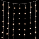 Светодиодный занавес 2*2 м., 400 теплых белых LED ламп, мерцание, облегченный, прозрачный провод ПВХ, LTC(PCL400NOTBLW-10-2WW) 