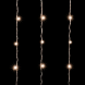 Светодиодный занавес 2*2 м., 400 теплых белых LED ламп, мерцание, облегченный, прозрачный провод ПВХ, LTC(PCL400NOTBLW-10-2WW) 