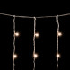 Светодиодный занавес 2*2 м., 400 теплых белых LED ламп, мерцание, облегченный, прозрачный провод ПВХ, LTC(PCL400NOTBLW-10-2WW) 