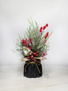 Новогодняя настольная композиция с красными ягодами 35 см., Christmas DeLuxe (89296)