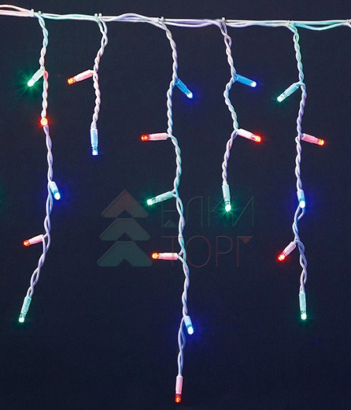 Светодиодная бахрома Sealed 3,2*0,9 м., 220V., 232 разноцветных LED ламп, белый каучук, Beauty Led (LL232-8-2M) 