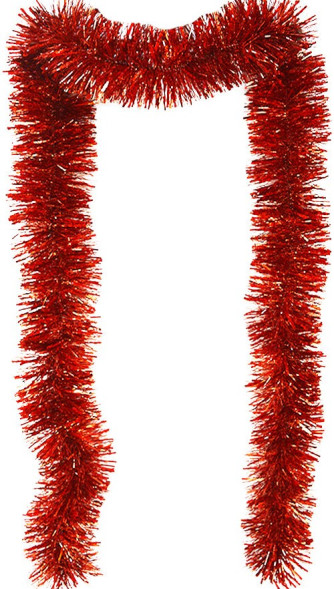 Мишура цвет красный, диаметр 145 мм., длина 3 м., ЕлкиТорг (M145red) 