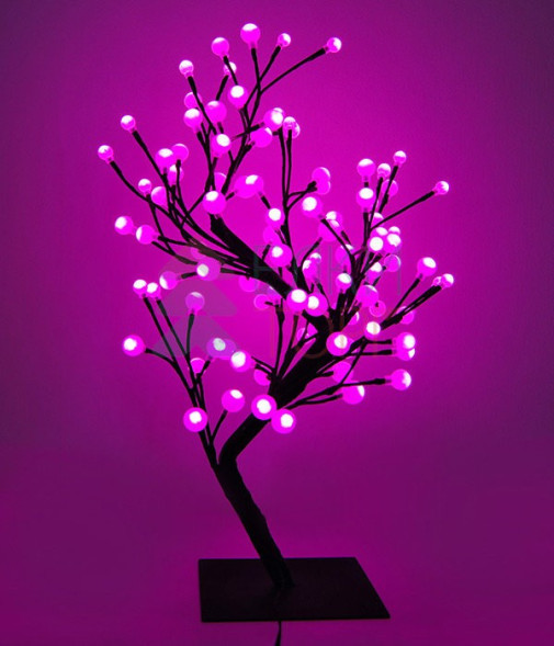 Светодиодная композиция Бонсай, шарики 60 см., 96 розовых LED ламп, Beauty Led (JY82072E) 