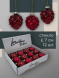 Набор стеклянных кедровых шишек 7 см., 12 шт., бордо, Christmas DeLuxe (14726) 