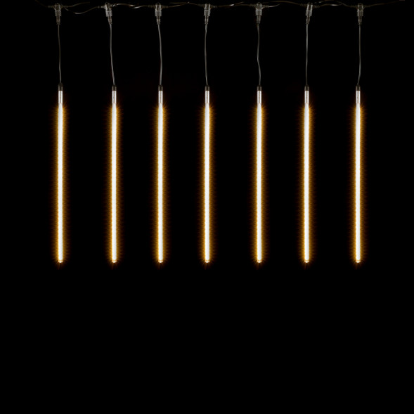 Гирлянда Тающие сосульки 10*0.5 м., 24V., 600 теплых белых LED ламп, коннектор, черный ПВХ, LTC (CCL600-10-1WW) 