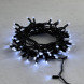 Светодиодная гирлянда с колпачком 100 холодных белых LED ламп 10 м., 220-230 В., черный провод ПВХ, IP65, LTC (PST100CAP-11-2W) 