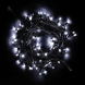 Светодиодная гирлянда с колпачком 75 холодных белых LED ламп 10 м., мерцание, 24В., черный каучуковый провод, IP65, LTC (LL75BLW-1-1W) 