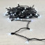 Светодиодная гирлянда с колпачком 75 холодных белых LED ламп 10 м., мерцание, 24В., черный каучуковый провод, IP65, LTC (LL75BLW-1-1W)