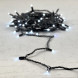 Светодиодная гирлянда с колпачком 75 холодных белых LED ламп 10 м., мерцание, 24В., черный каучуковый провод, IP65, LTC (LL75BLW-1-1W) 