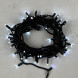 Светодиодная гирлянда с колпачком 75 холодных белых LED ламп 10 м., мерцание, 24В., черный каучуковый провод, IP65, LTC (LL75BLW-1-1W) 